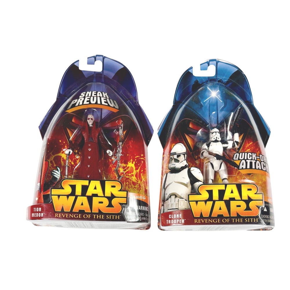 TION MEDON & CLONE TROOPER Star Wars Revenge of the Sith Action Figures